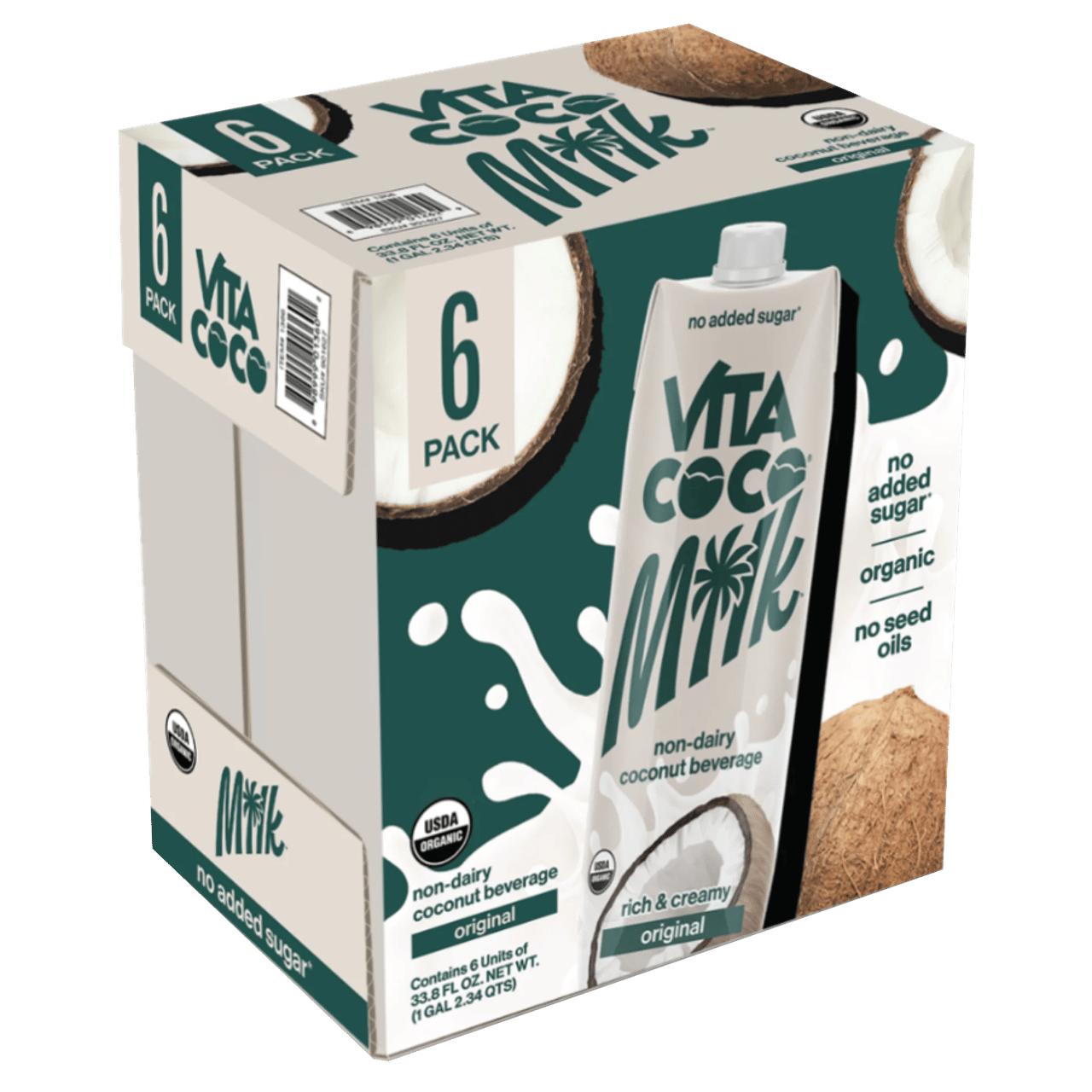 Vita Coco Organic Coconut Milk 6/33.8 oz - Image 1