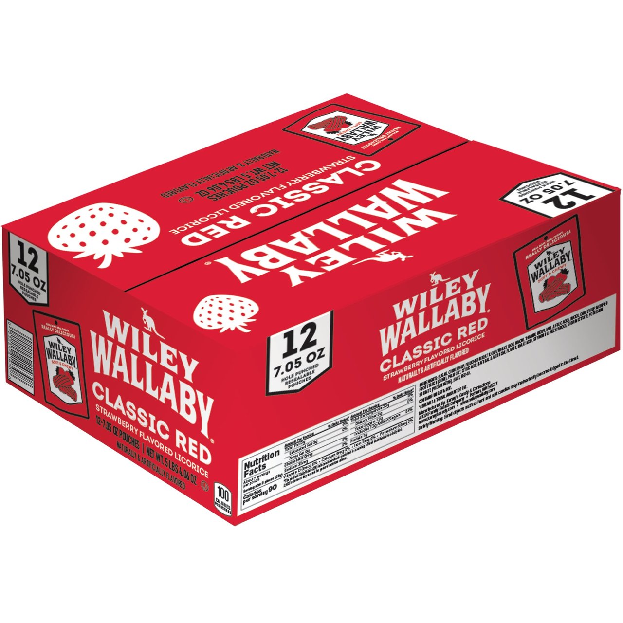 Wiley Wallaby Classic Red Licorice, 12 ct / 7.05 oz