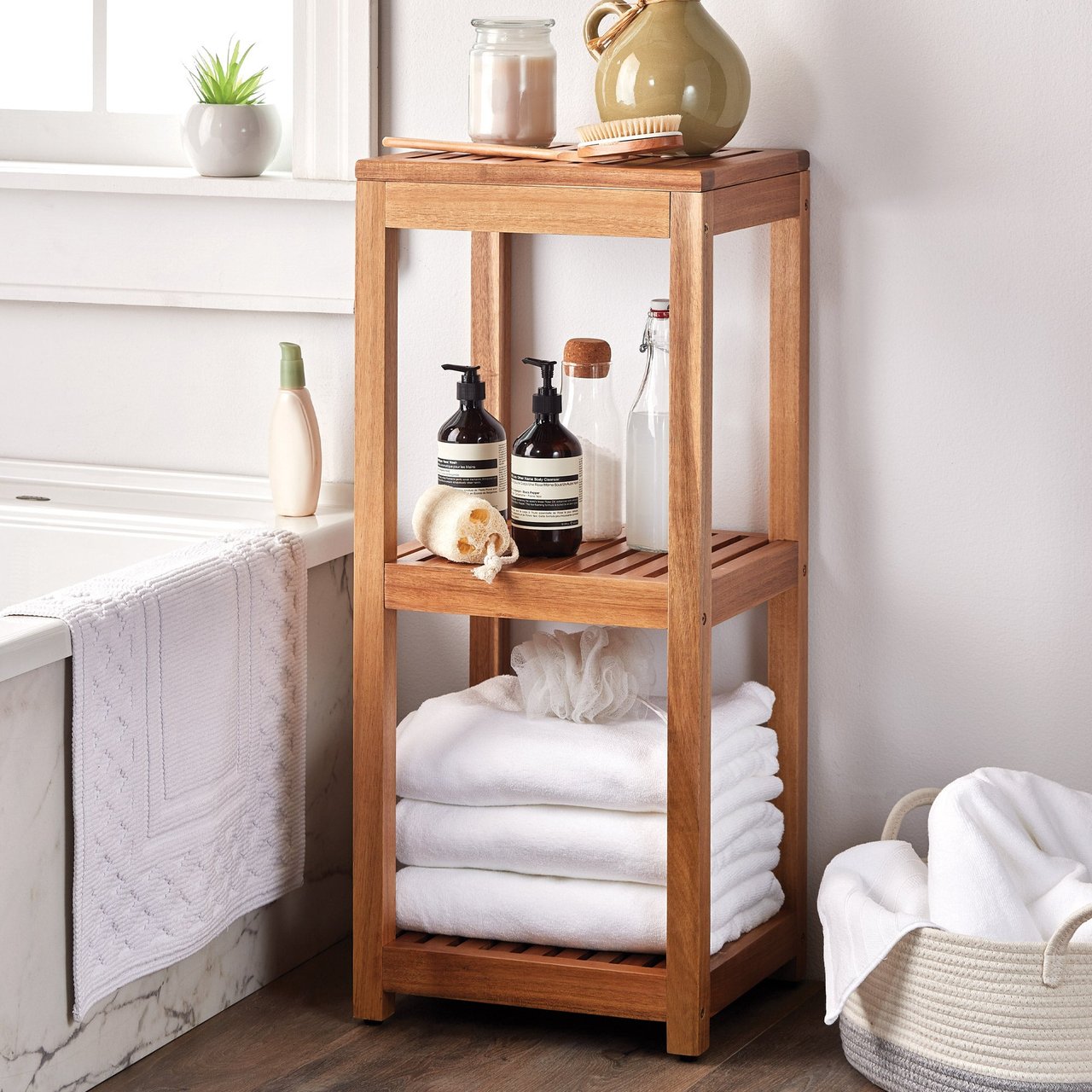 Mesa 3-Tier Acacia Wood Stand - Image 1
