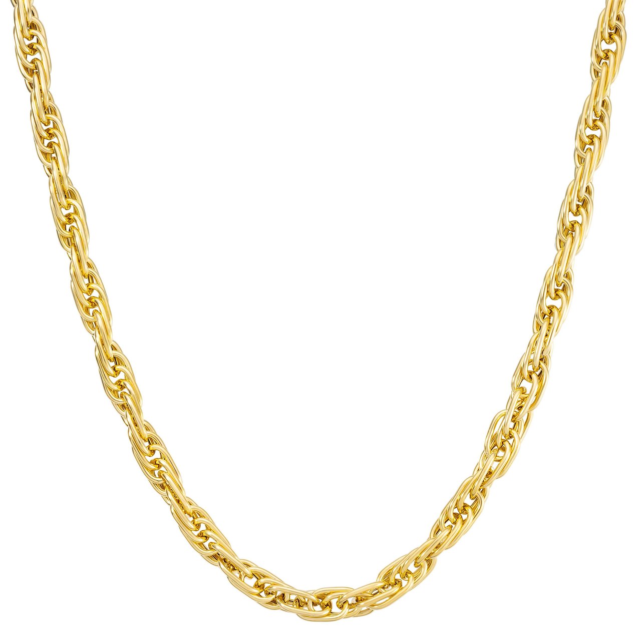 14kt Yellow Gold 18" Multi Link Twist Necklace Made in Italy - Image 1
