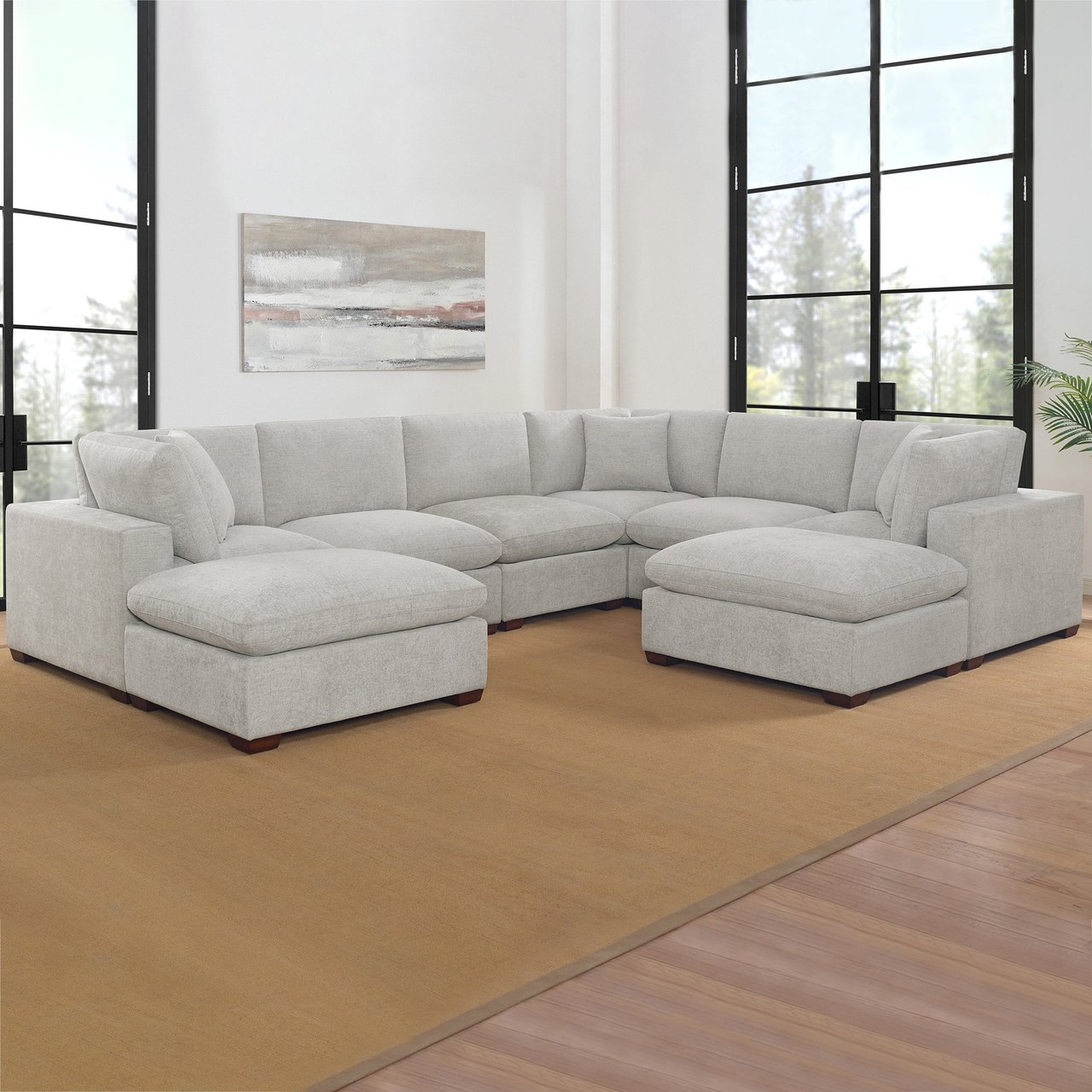 Thomasville Lowell 8-Piece Modular Sectional - Light Gray - Image 1