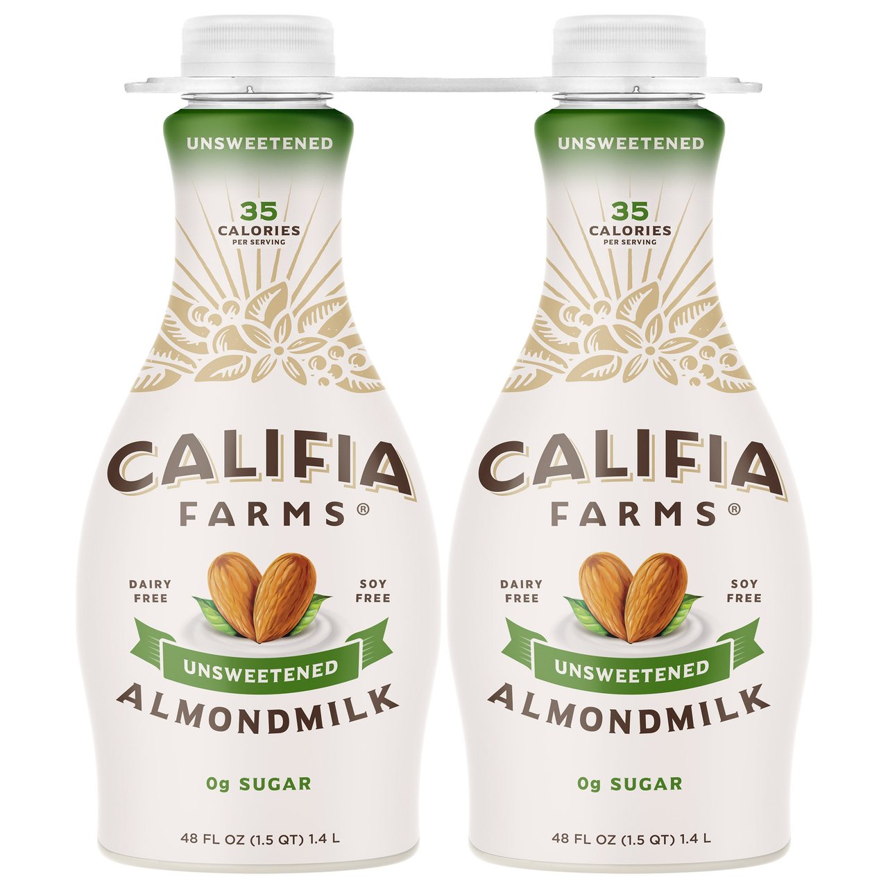 Califia Farms Unsweetened Almondmilk 2 Pack, 48 Ounces - Image 1