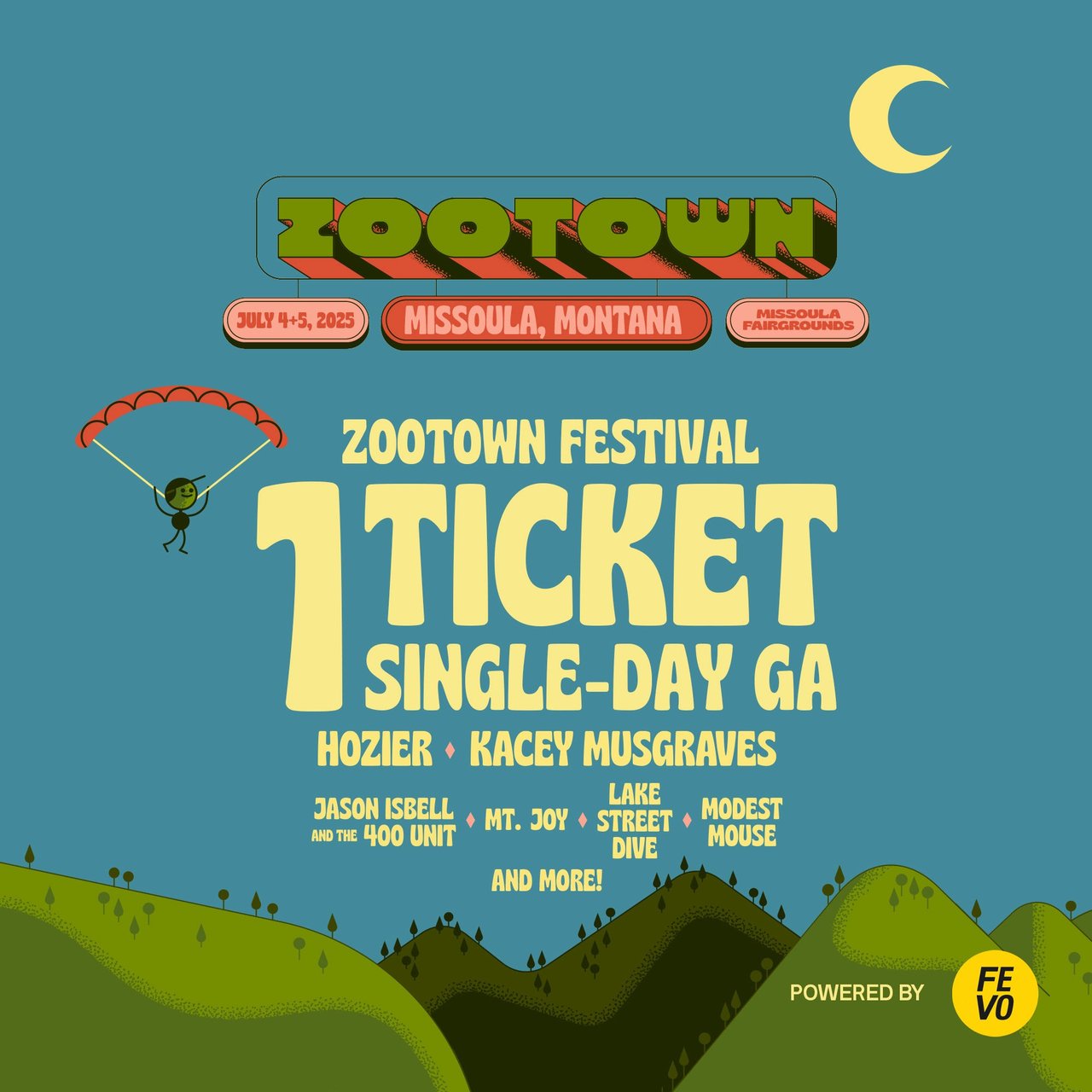 Zootown Festival 1 Single Day GA Ticket - Item Is Non-Refundable