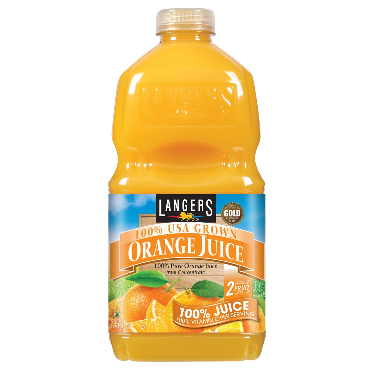 Langer's 100% Orange Juice, 64 fl oz, 8-Count - Image 1