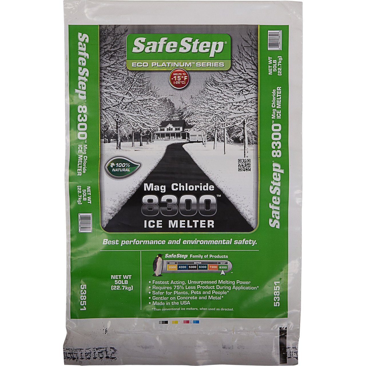 North American Salt Ice Melt Crystals, Safe Step 8300 Mag Chloride, 50 lb - Image 1