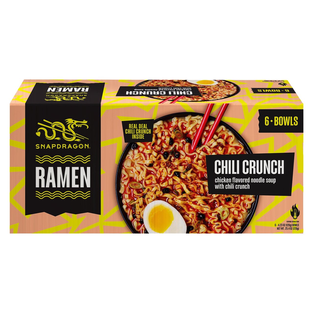 Snapdragon Chili Crunch Ramen 6-Pack, 4.23 oz Bowls - Image 1