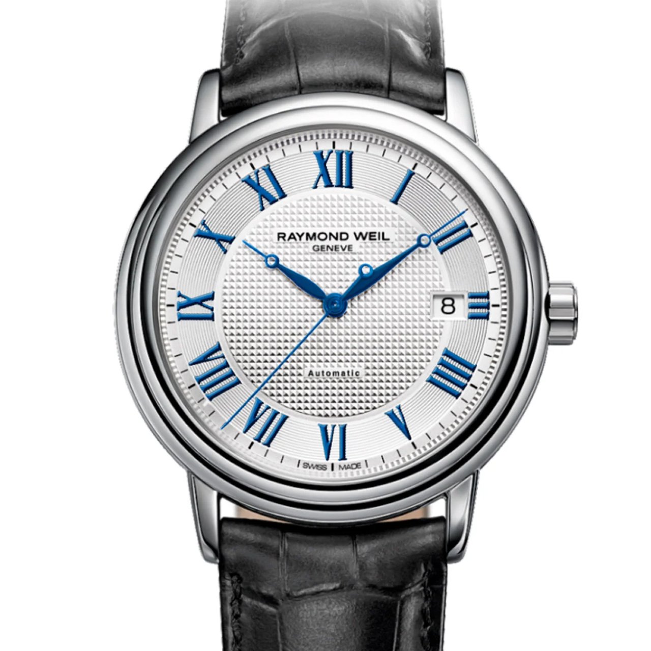 Raymond Weil Maestro Black Leather Strap Men's Automatic Watch