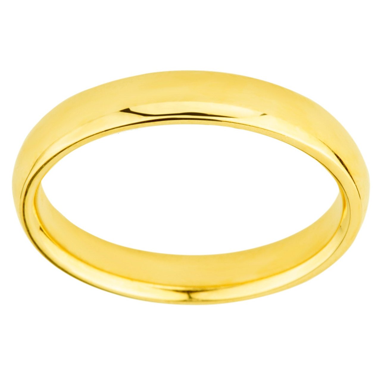 14KT Yellow Gold 4mm Comfort Fit Band Ring, Size 6 - Image 1
