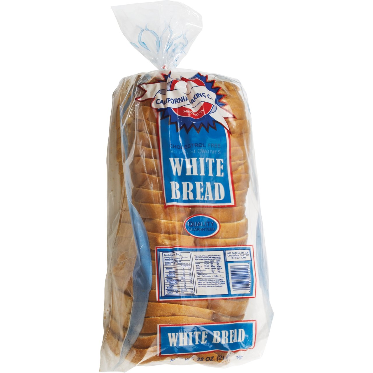 California Baking Co. White Deli Style Bread 2 LB