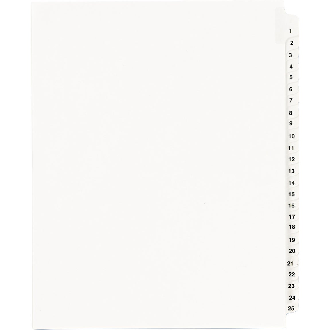 Avery 6-Count Legal Exhibit Side Tab Dividers, 1-25, Letter Size (AVE11374KT)