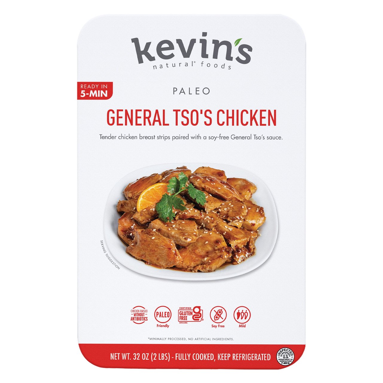 Kevin's Natural Foods General Tso's Chicken, 2 lb - Image 1