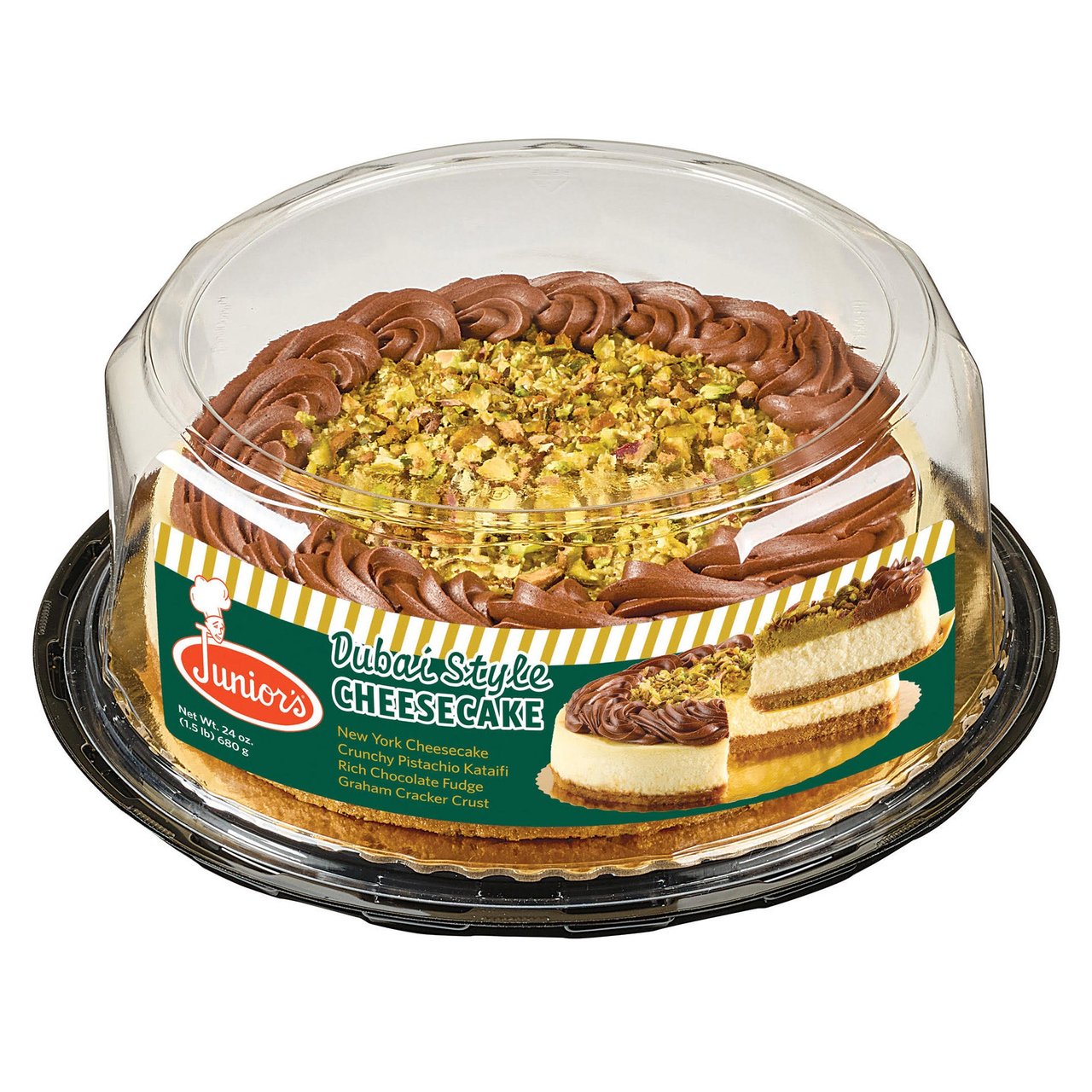 Junior's Dubai Style Cheesecake 24 Ounces - Image 1