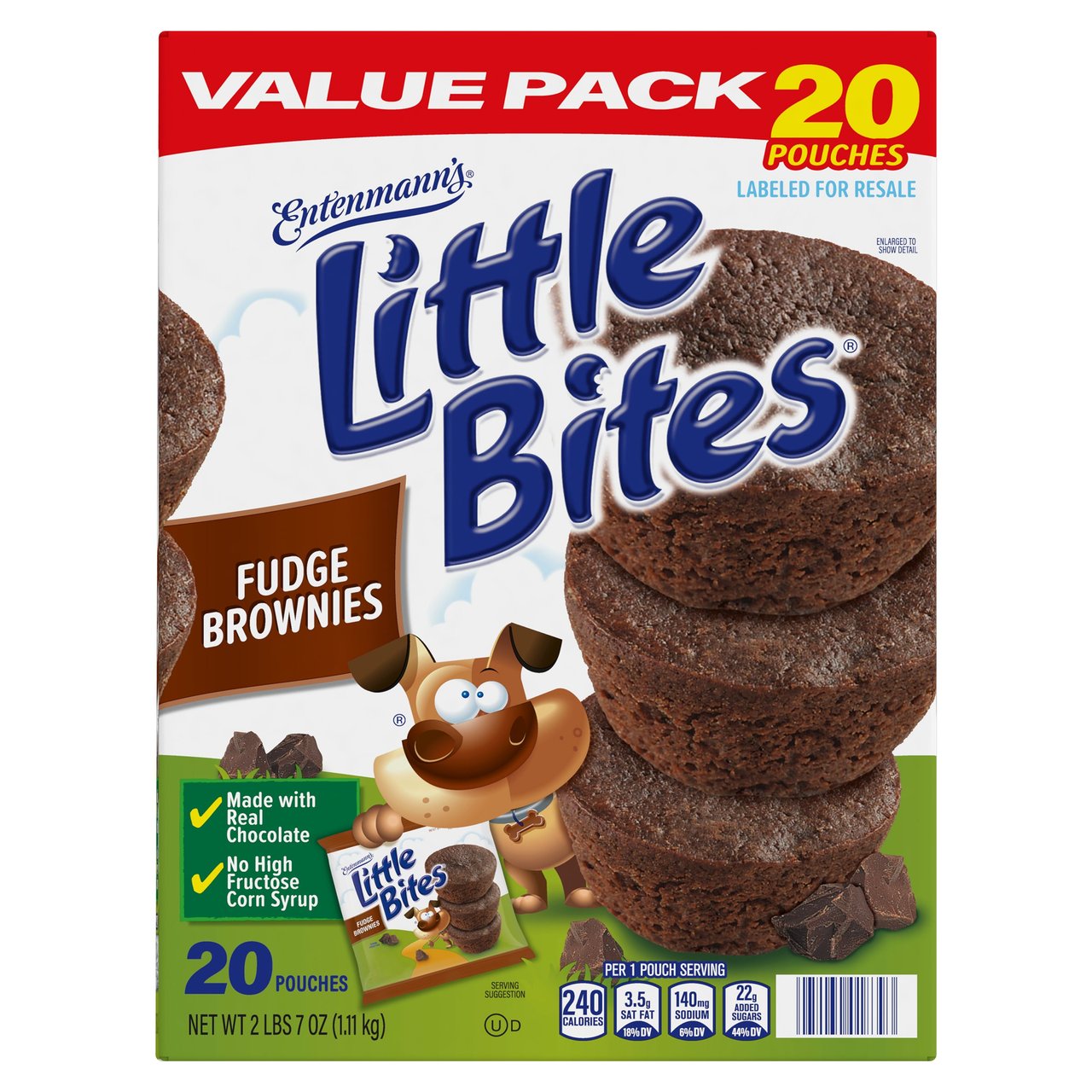 Entenmann's Little Bites Fudge Brownie 20 ct (2.06 lbs) - Image 1