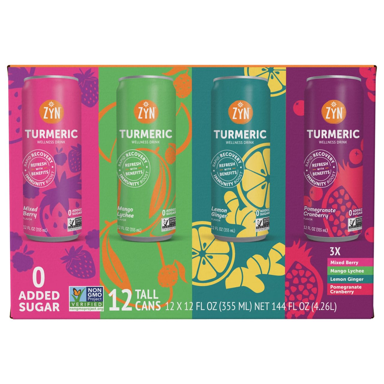 ZYN WELLNESS TURMERIC VARIETY PACK 12 CT / 12 OZ - Image 1