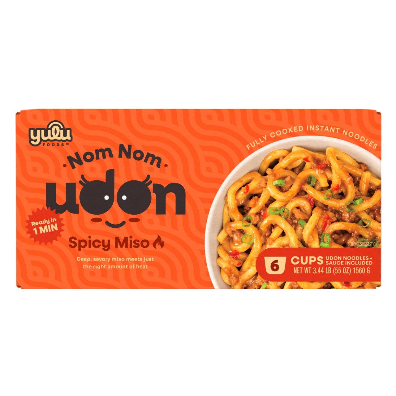 Yulu Nom Nom Udon Spicy Miso 6 Count 1.85 Lbs - Image 1