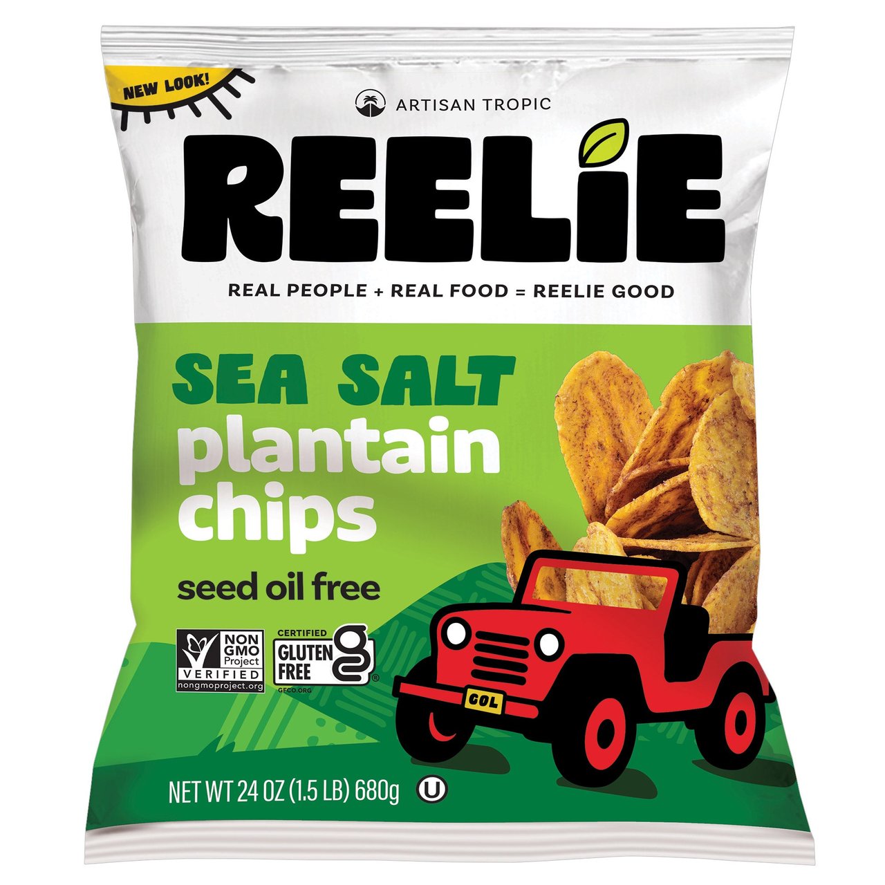 Reelie Plantain Chips Sea Salt 24 oz - Image 1