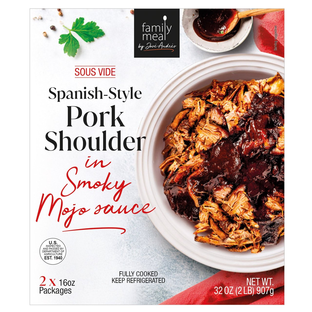 José Andrés Pork Shoulder in Smoky Mojo Sauce, 32 oz - Image 1