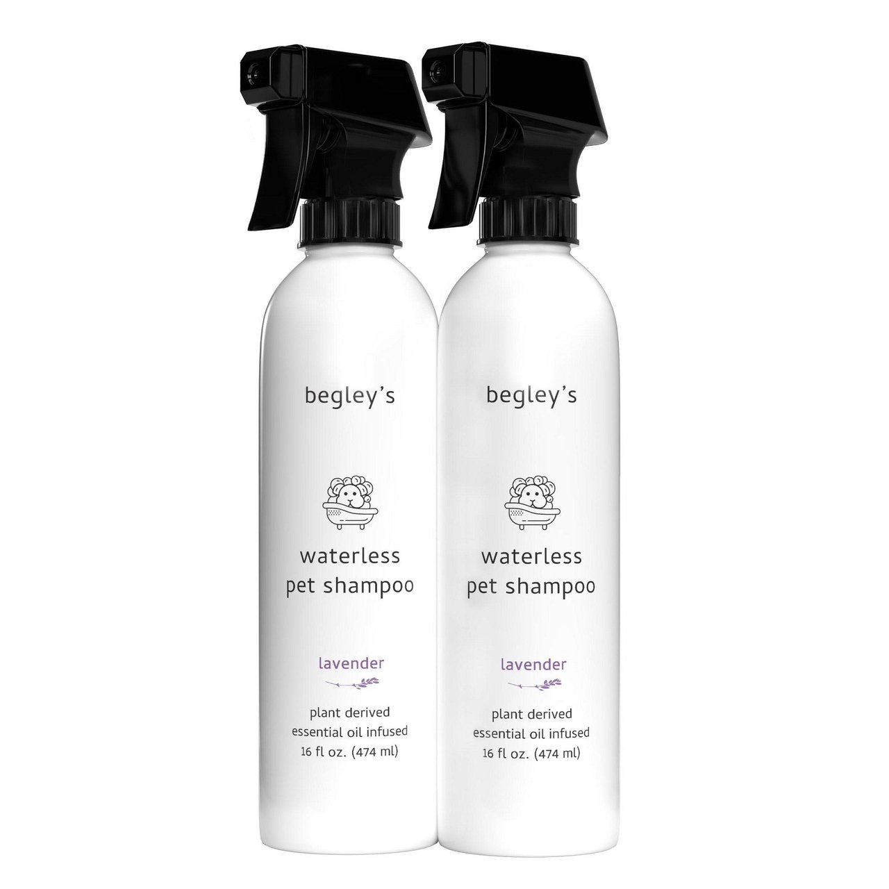 Begley's Waterless Shampoo for Pets, 2-Pack (16 oz Each)