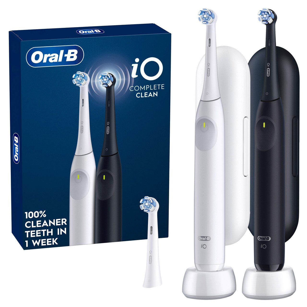 Oral-B iO Complete Clean Toothbrush Handle 2-Pack - Image 1