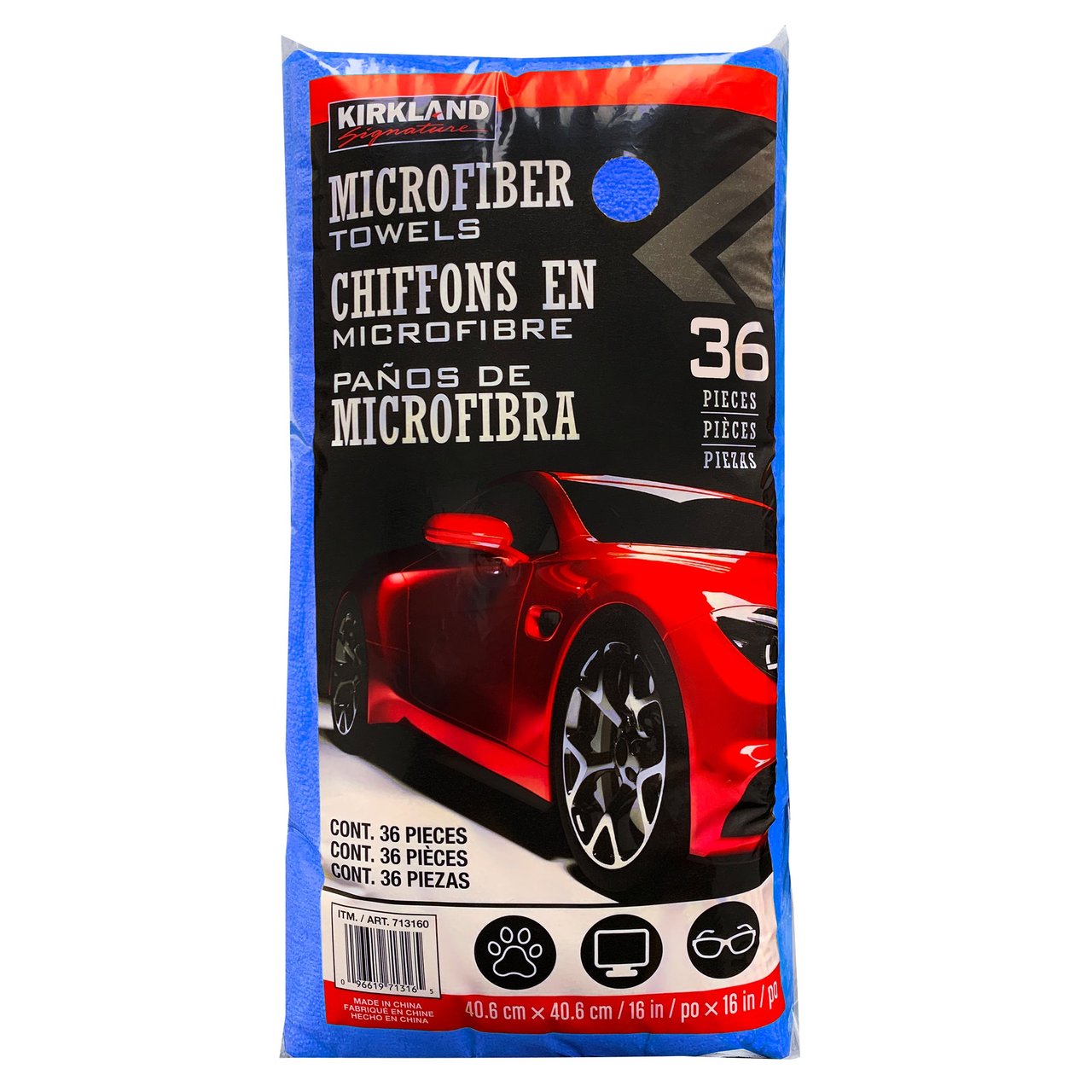 Kirkland Signature Ultra Plush Microfiber Towel, 36 Pack - Image 1