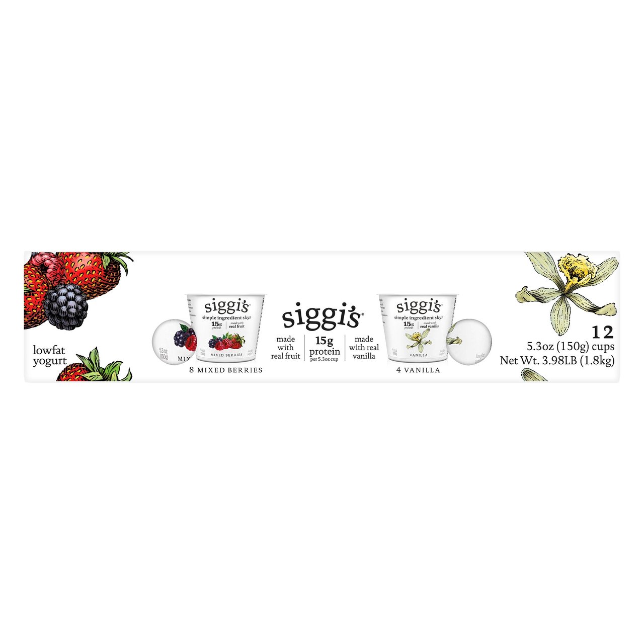 Siggi's Yogurt Variety 12 Count, 5.3 Ounces Each - Image 1