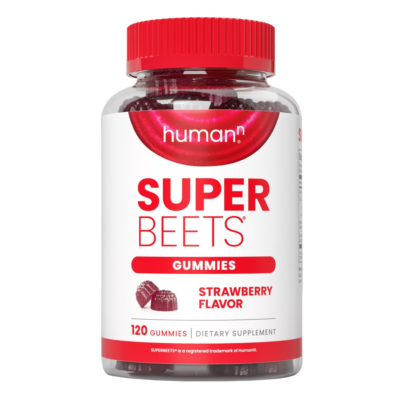 HumanN SuperBeets Strawberry Gummies 120CT - Image 1