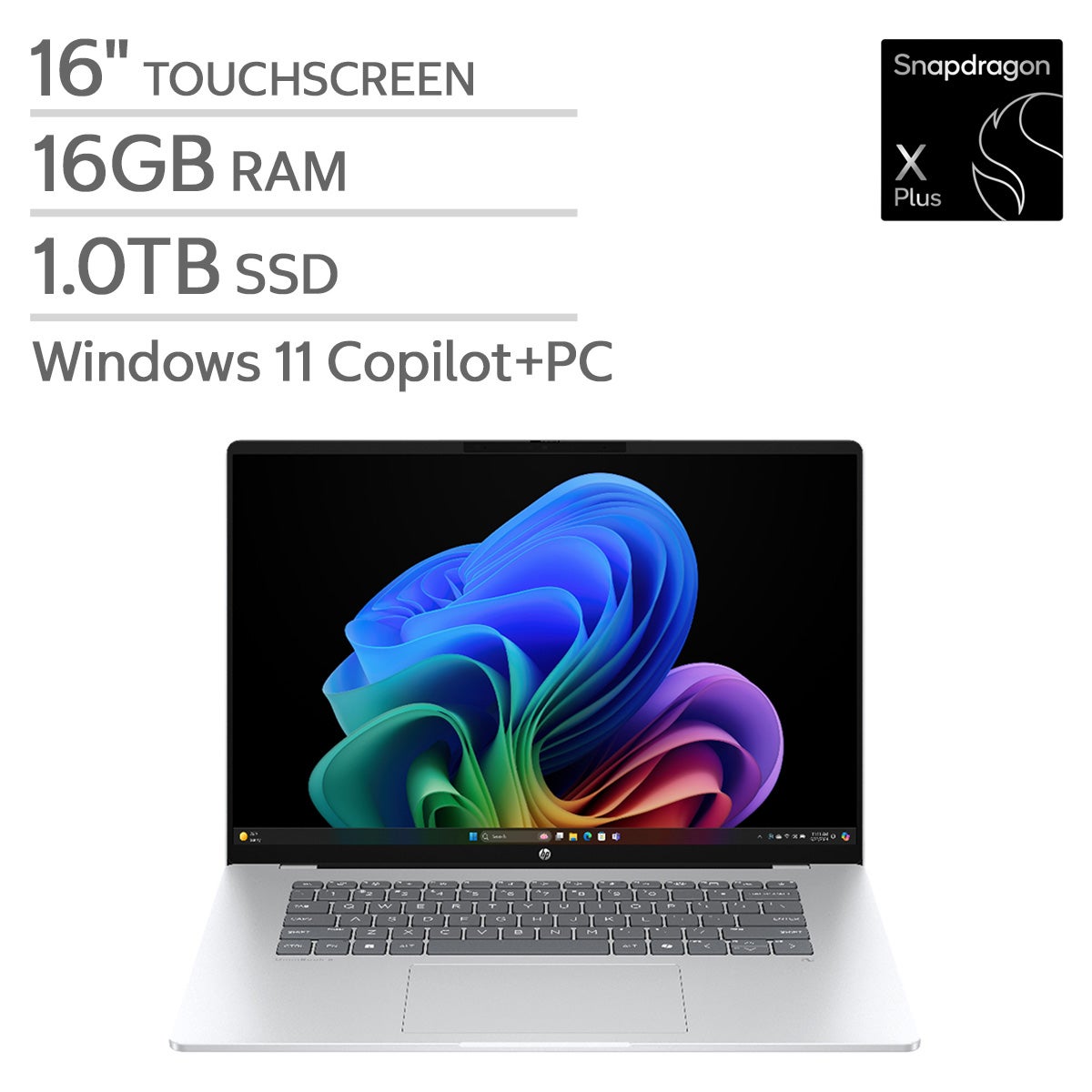 HP 16-FB0063CL 16" Touchscreen Laptop - Snapdragon X Plus 8-Core, 16GB RAM, 1TB SSD - Image 1
