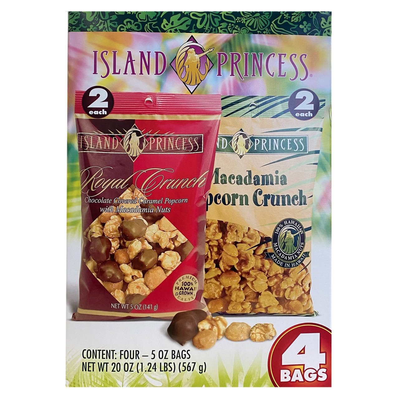 Island Princess 4 Pack Popcorn Box, 4/5 oz Bags - Image 1