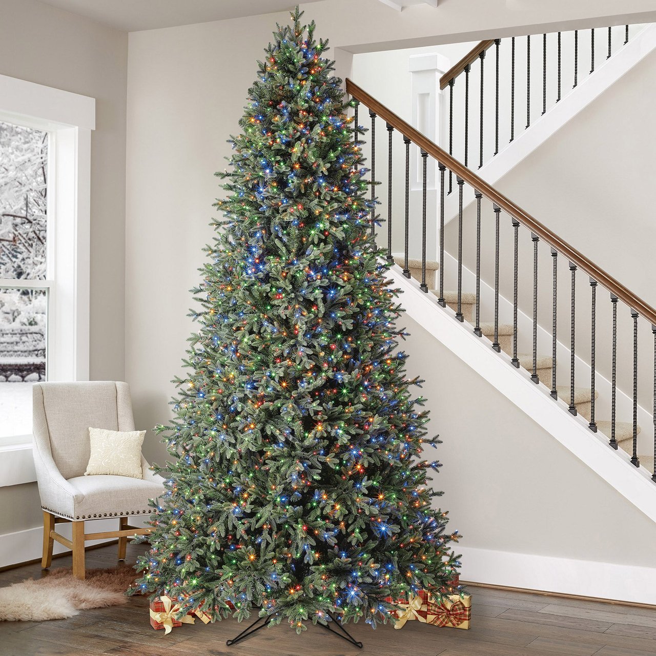 9' Pre-Lit Radiant Micro LED Christmas Tree - Image 1