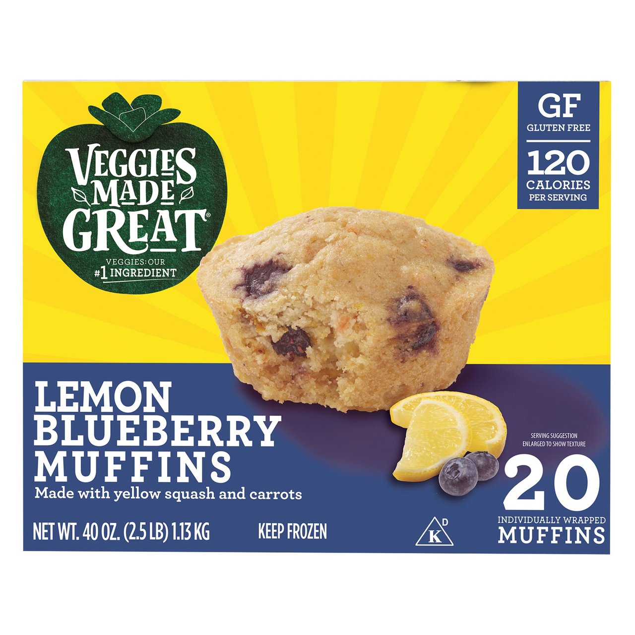 Veggies Made Great Blueberry Oat Muffins, 40 oz - Image 1