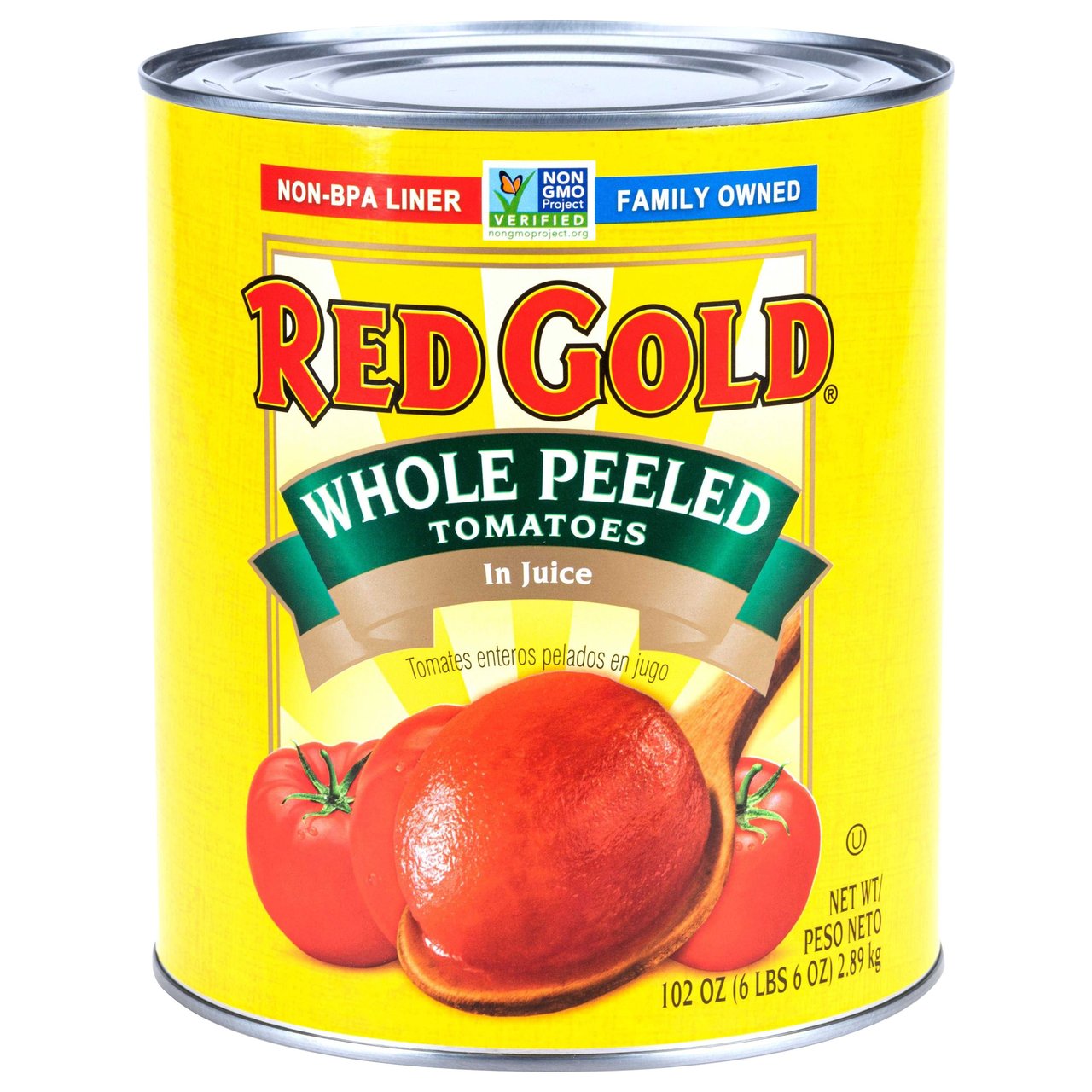 Red Gold Whole Peeled Tomatoes, #10 Cans, 6-Count - Image 1