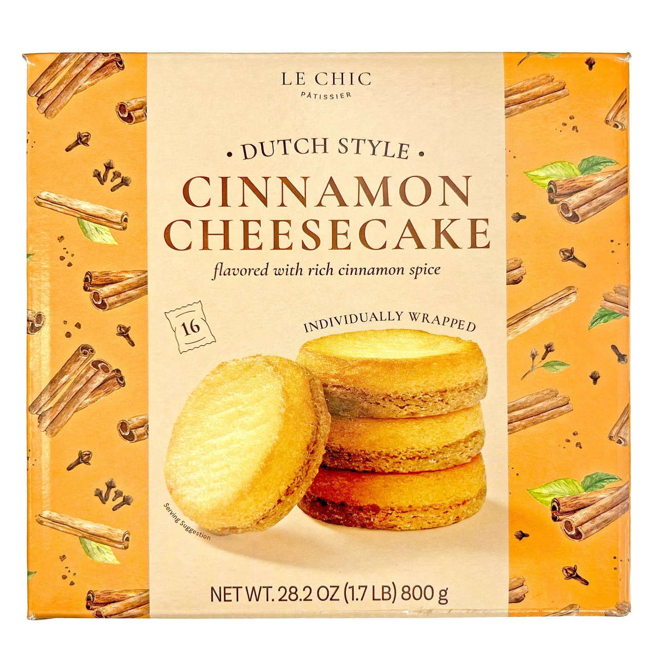 LE CHIC DUCTCH STYLE CINNAMON CHEESECAKE 1 LB 12.2 OZ - Image 1