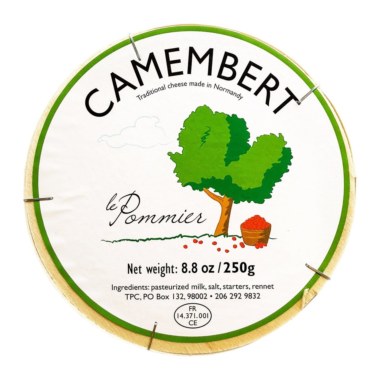 Le Pommier Camembert Imported from France, 8.8 Ounces - Image 1