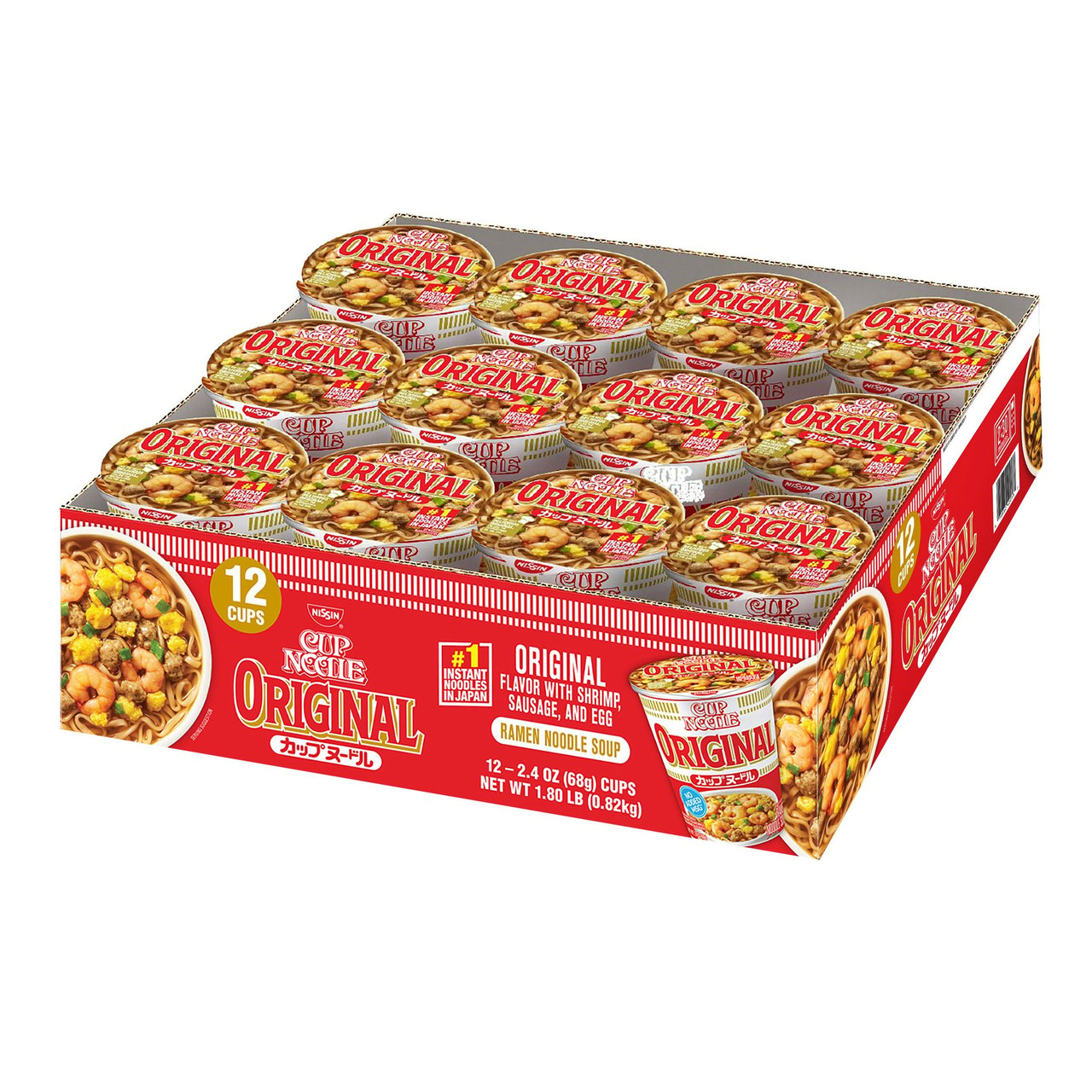 Nissin Cup Noodles Original 12 Pack 2.4 Ounces Each - Image 1