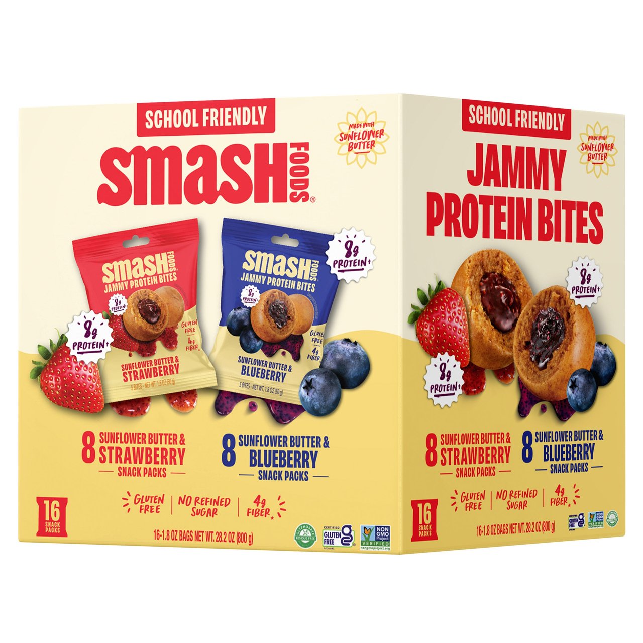 SMASH BITES SUNBUTTER BLUEBERRY & STRAWBERRY 18 COUNT / 1.8 OZ - Image 1