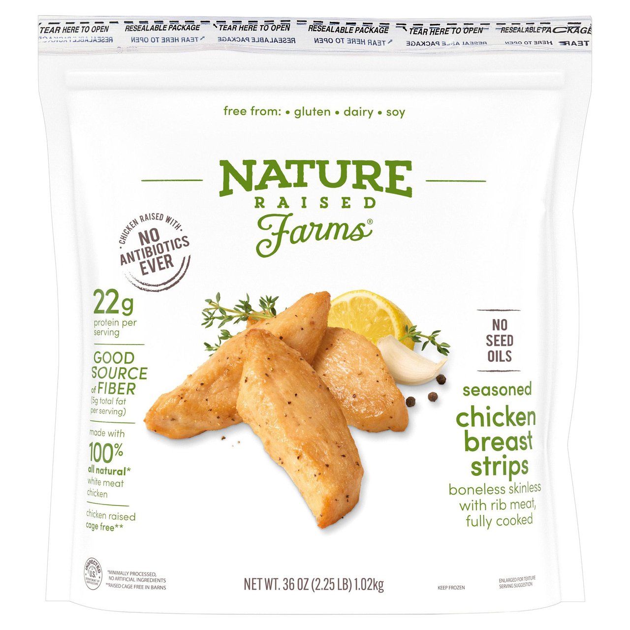 NATURE RAISED FARMS CHICKEN BREAST STRIP 2.25 LBS - Image 1