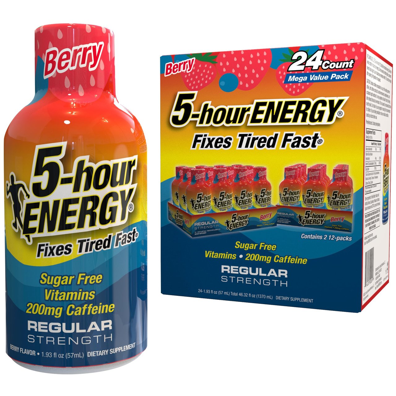 5-Hour Energy Regular Strength Berry 24 CT - Image 1