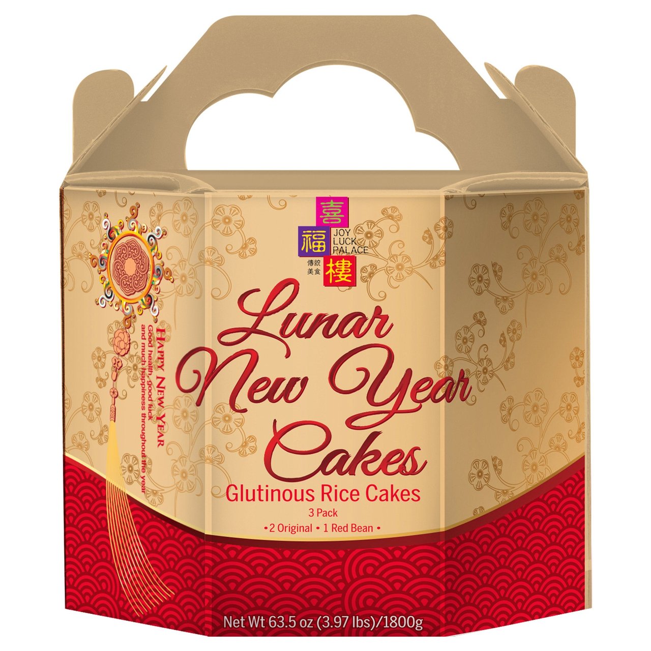 Joy Luck Palace Lunar New Year Glutinous Rice Cakes, Variety Pack, 63.5 oz (3.96 lbs)