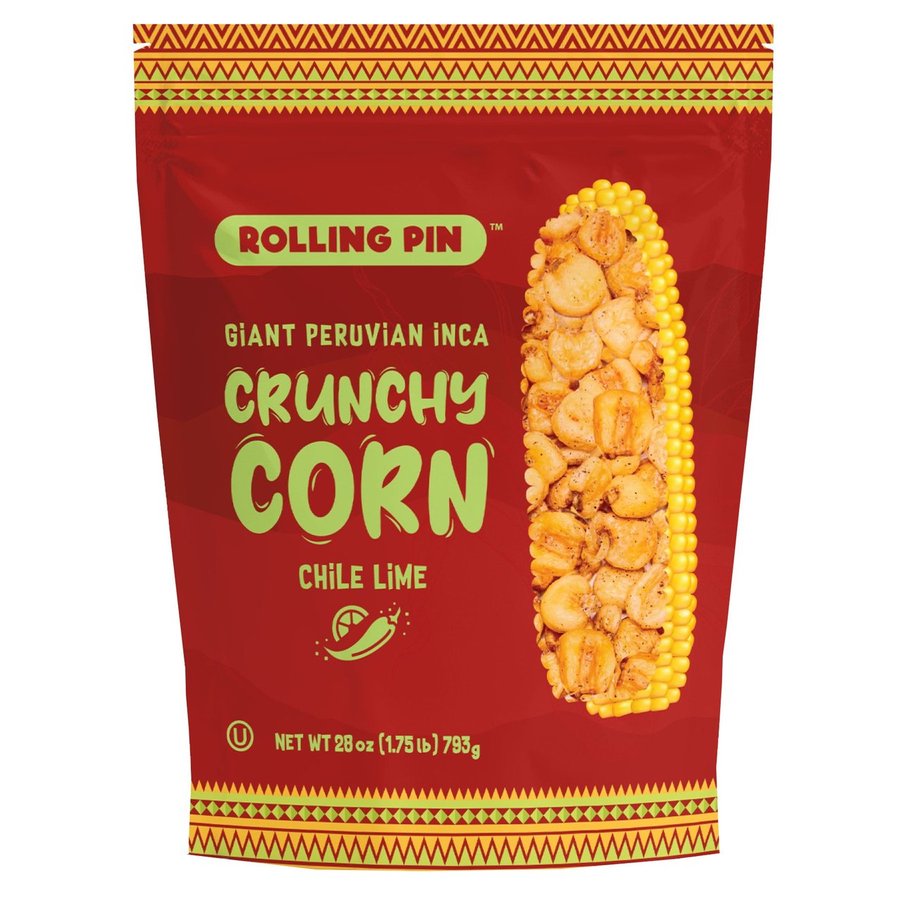 Rolling Pin Peruvian Corn Nuts Chile Lime 28 oz - Image 1