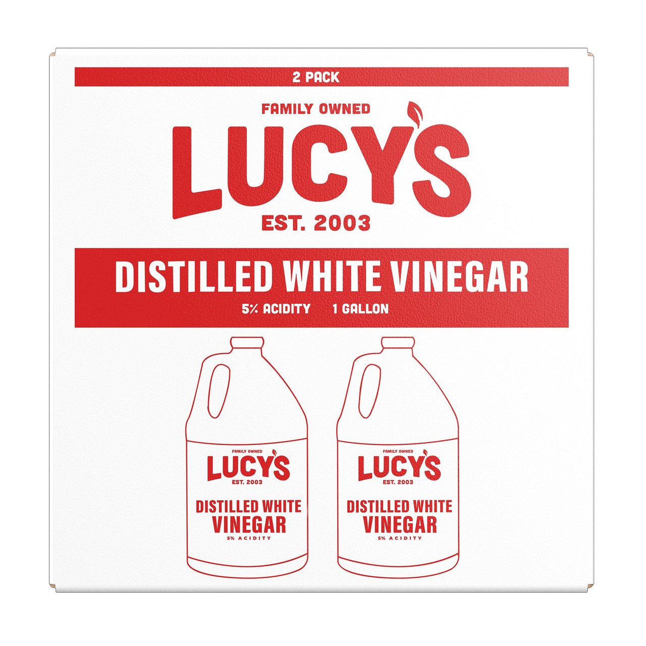 Lucy's Distilled White Vinegar 2/1 Gallon - Image 1