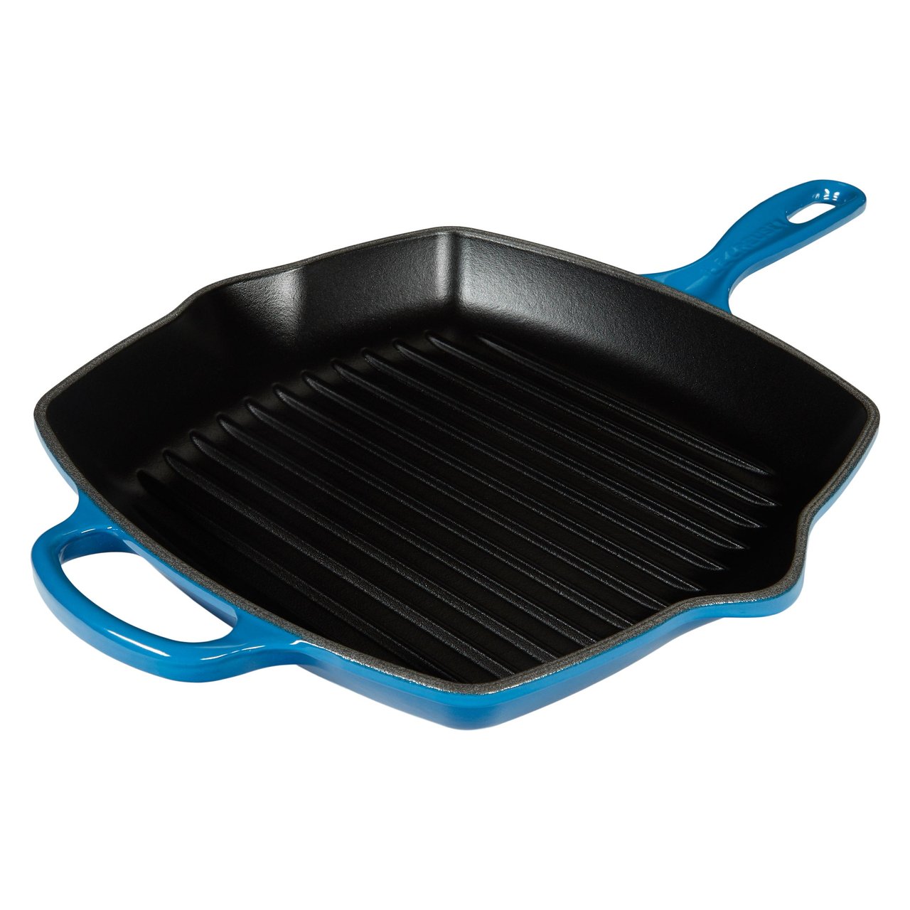 Le Creuset 10.25" Blue Square Skillet Grill