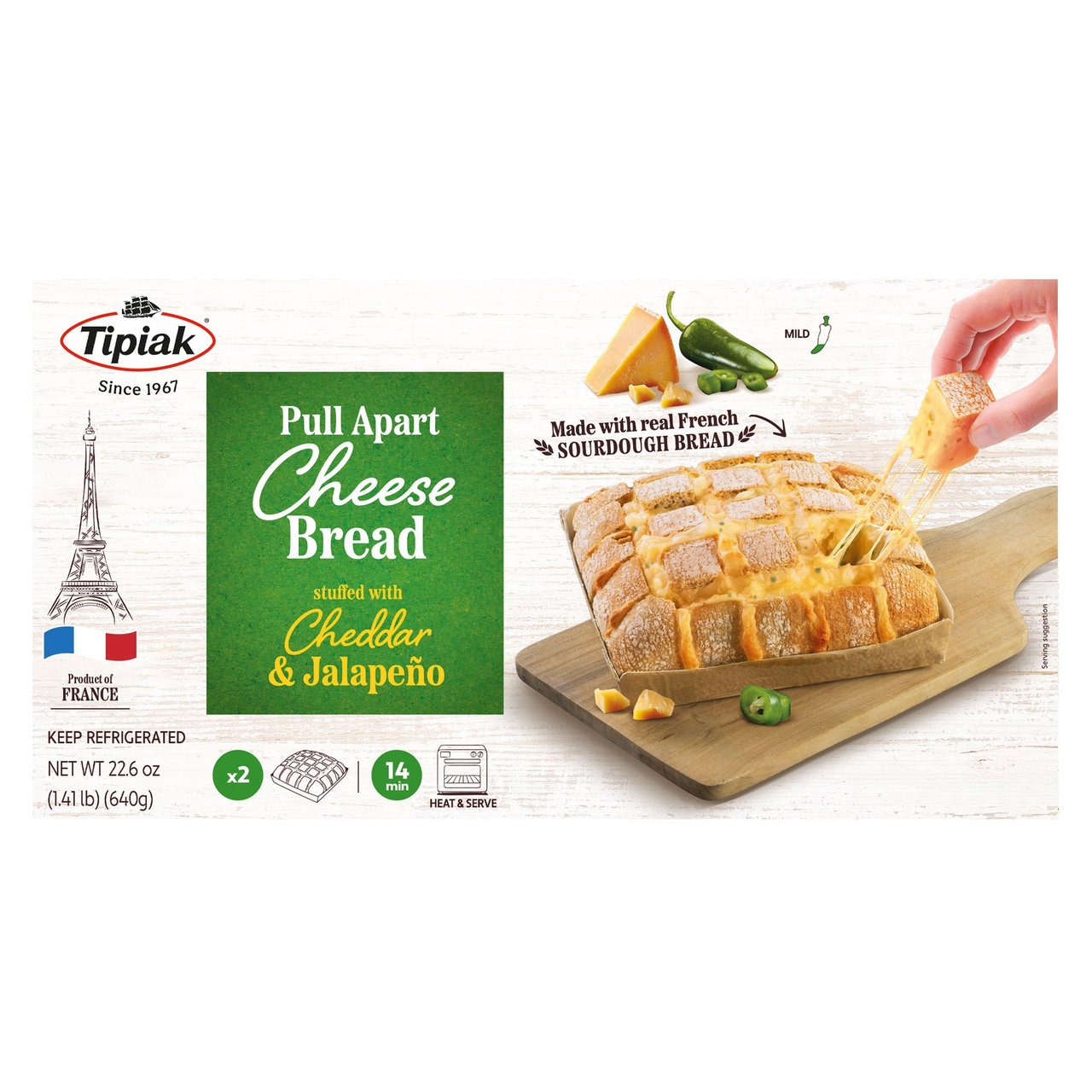 Tipiak Jalapeño Cheddar Bread 22.6 Ounces - Image 1
