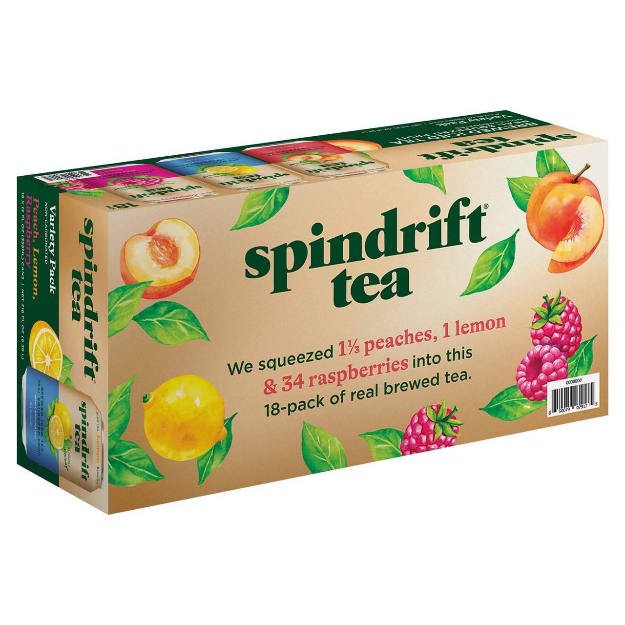 SPINDRIFT TEA VARIETY PACK 18/12 FLOZ (6.75 QTS) - Image 1