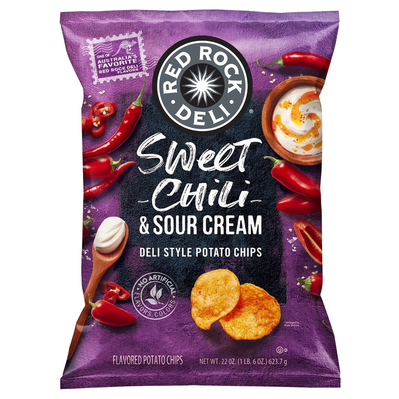 Red Rock Deli Sweet Chili Sour Cream 22 Ounce Bag - Image 1