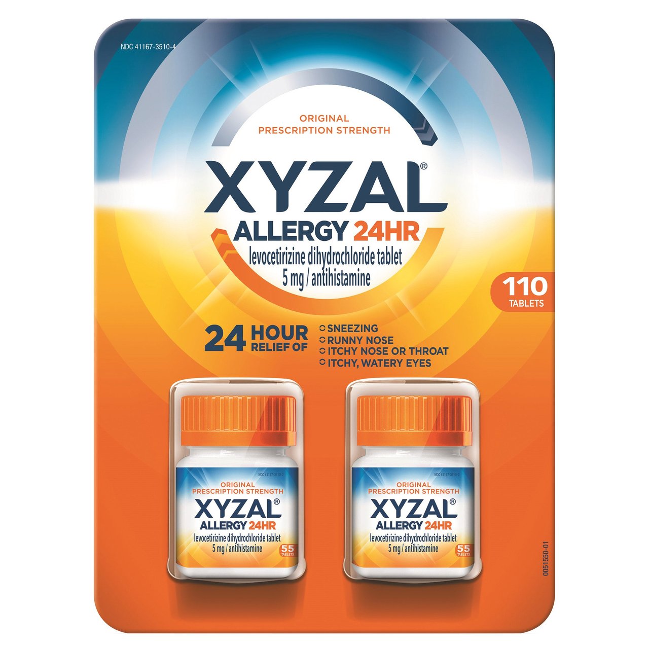 Xyzal Allergy 24HR Tablets 110 Count - Image 1