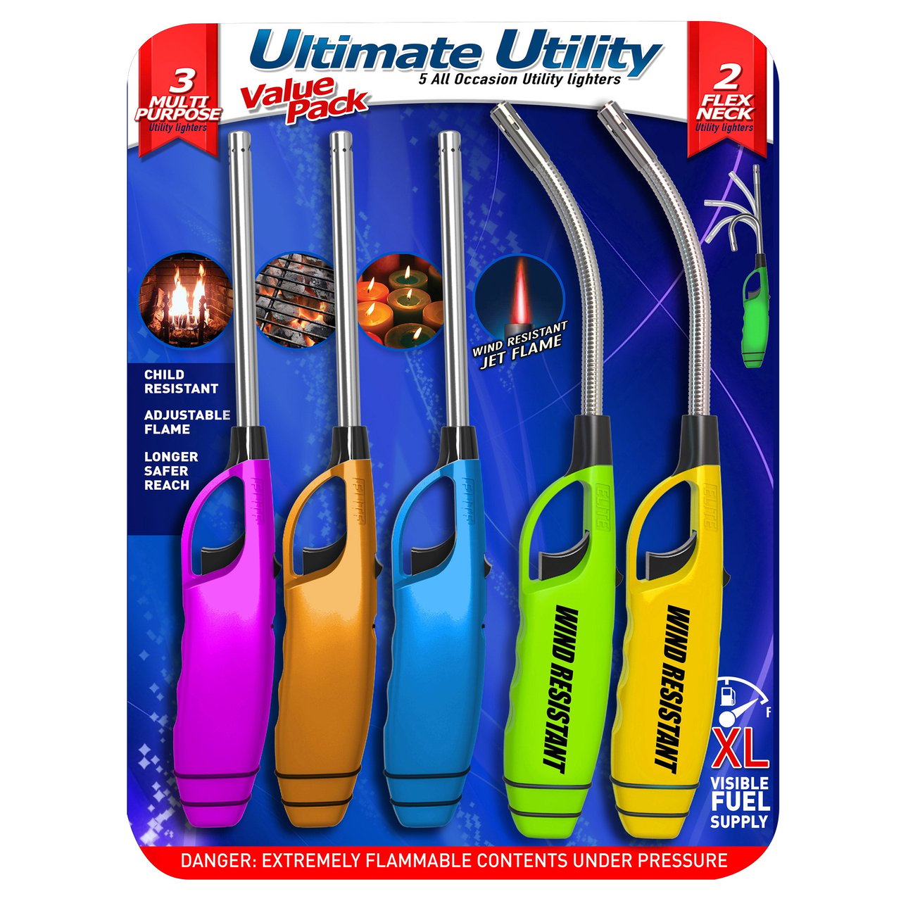 Elite Brands USA Utility Lighter 5 Pack