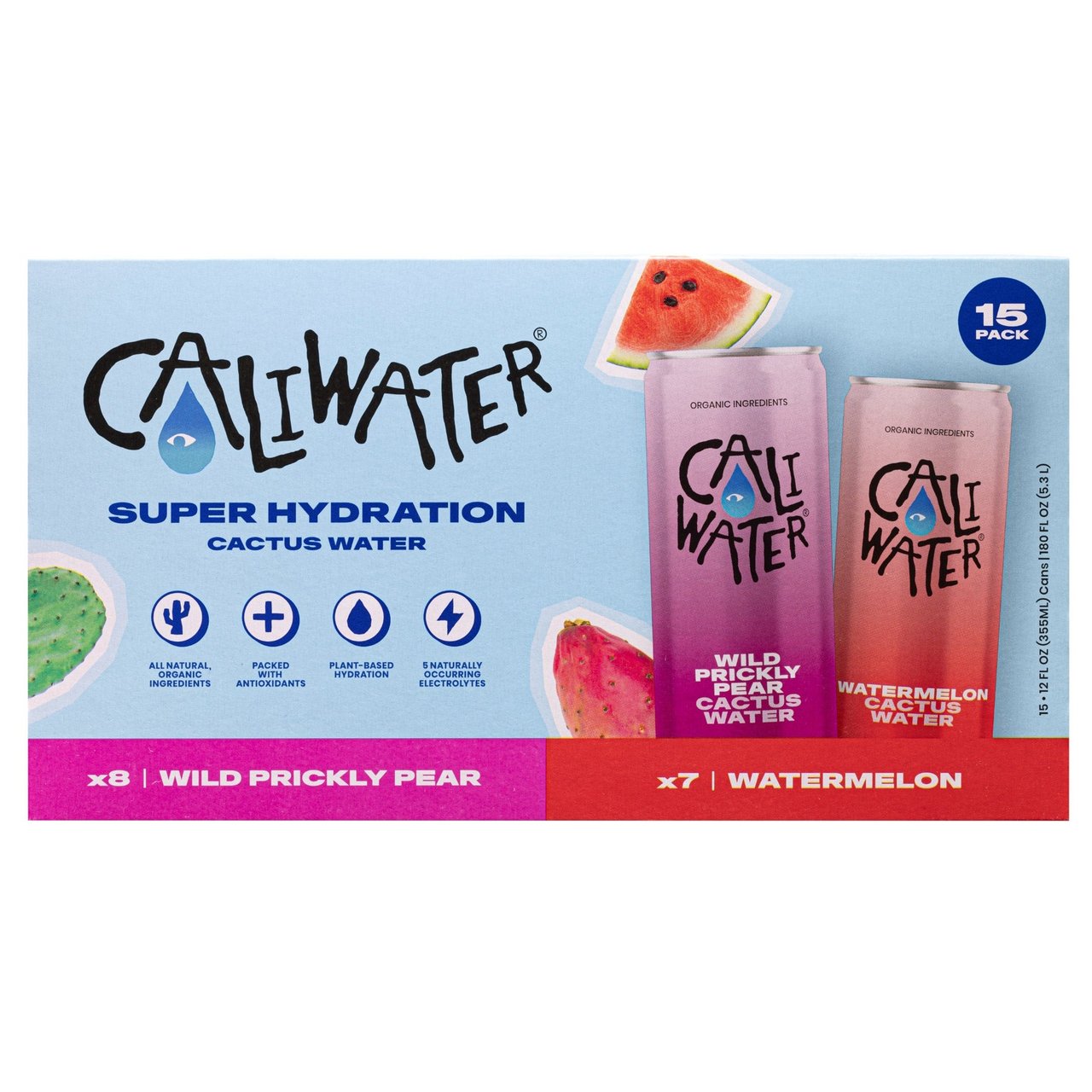 Caliwater Cactus Flavored Water 15/12 oz - Image 1