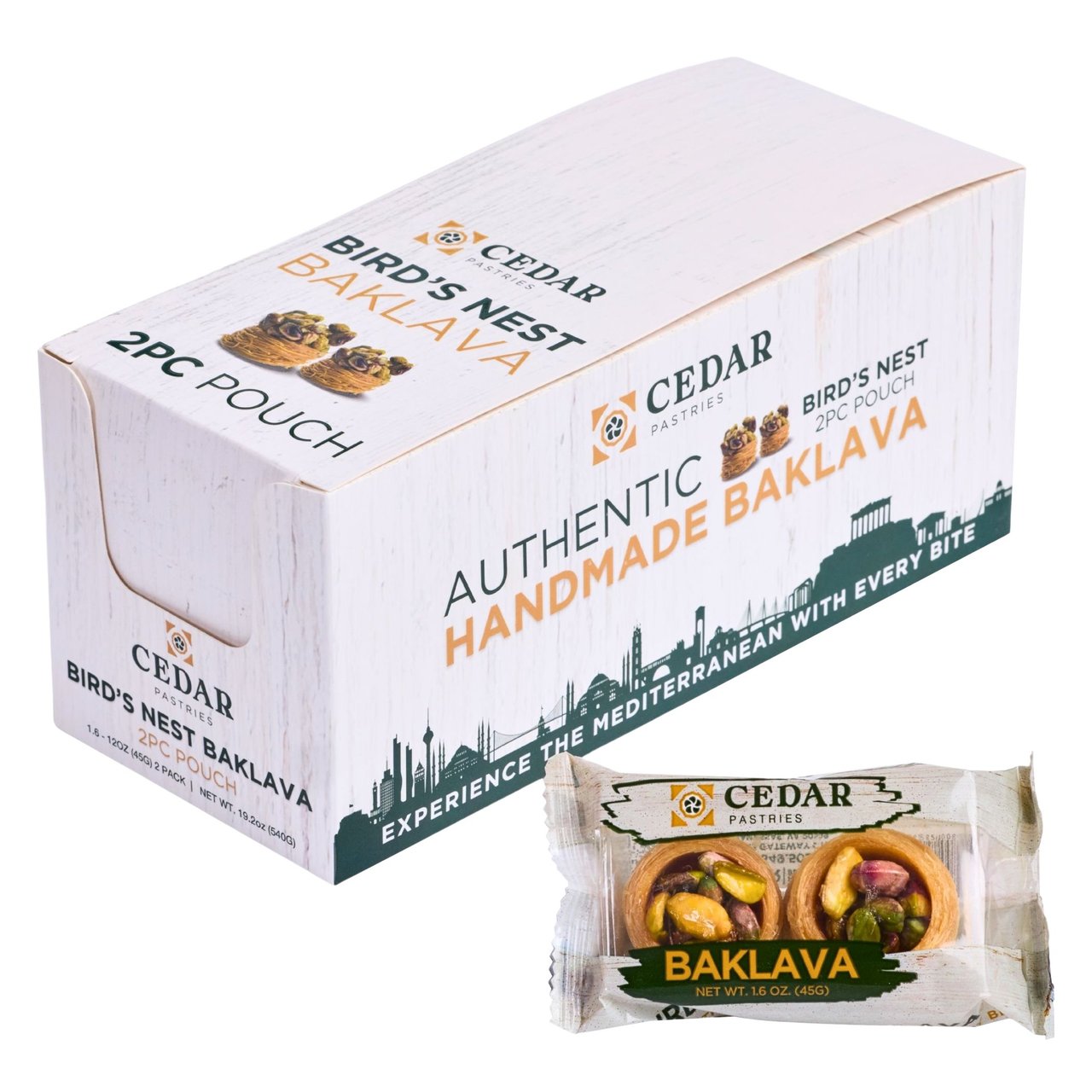 Cedar Pastries Baklava Squares Single Serve - Image 1