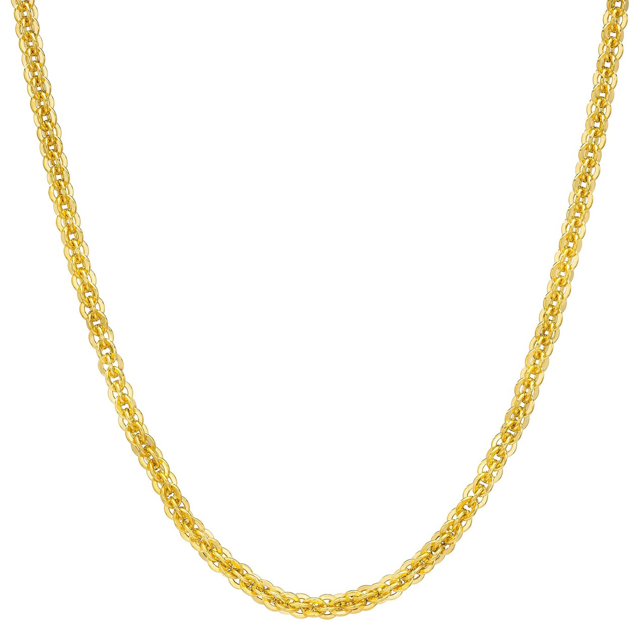 14kt Yellow Gold Diamond Cut Necklace Made in Italy - Image 1