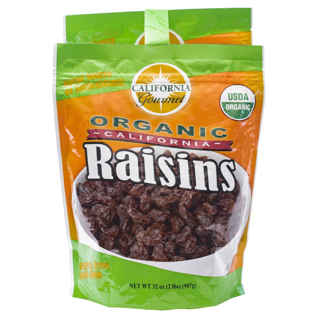 California Gourmet Organic Raisins 2/32 oz - Image 1